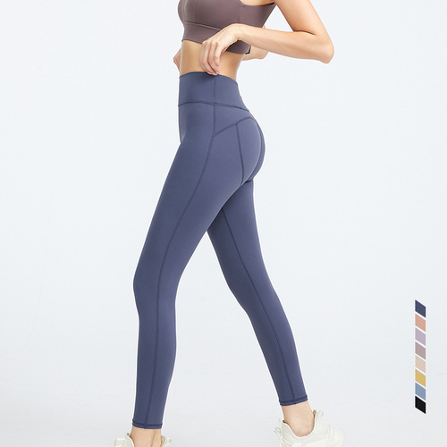  Maichang Fitness Pants High Waist Hip Lifting Yoga Pants Women's High Elastic Tight Running Outer Wear Sports Pants Nude Summer Style