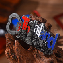 泰国曼谷普吉岛芭提雅金属开瓶器冰箱贴复古合金旅游纪念品特色