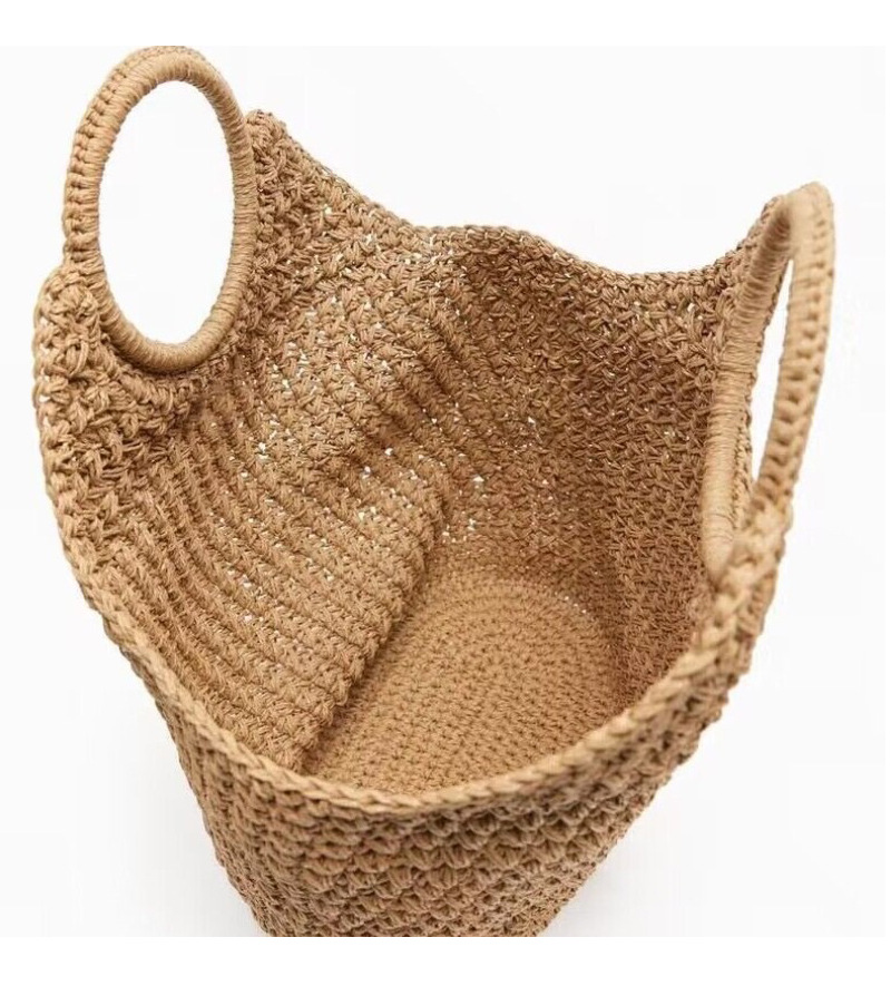 Women's Medium Straw Solid Color Elegant Square Open Straw Bag display picture 5