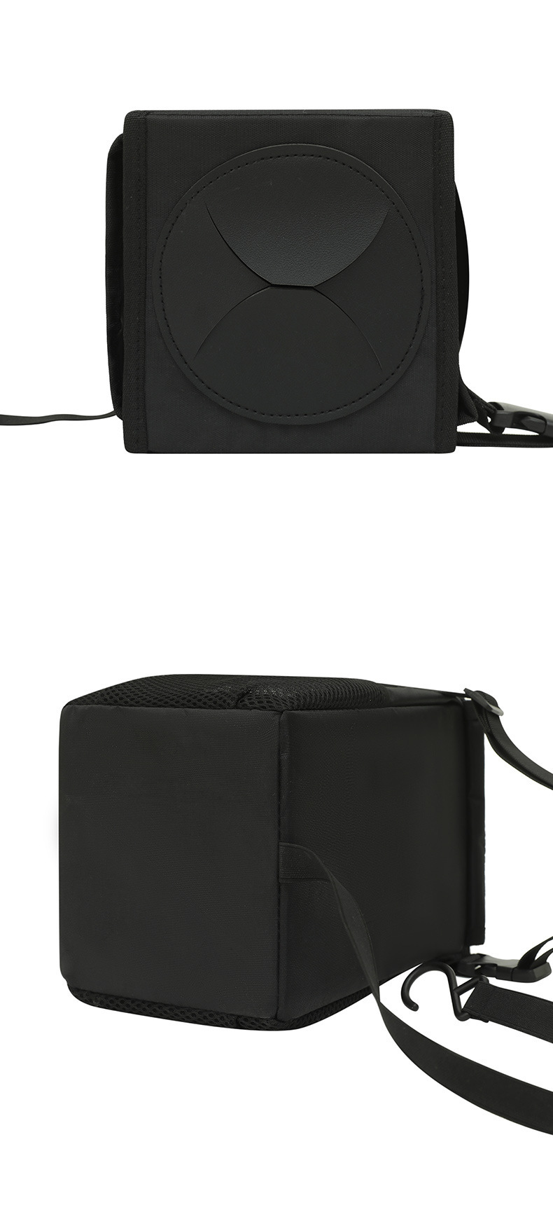 Car-Mounted Waterproof and Leak-Proof Foldable Multifunctional Storage Box with Lid and Seat Back Hanging Garbage Storage Box