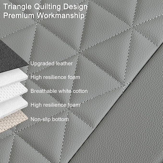 Universal four-season car seat cushion, summer perforated car seat cushion, leather three-piece car seat cushion set