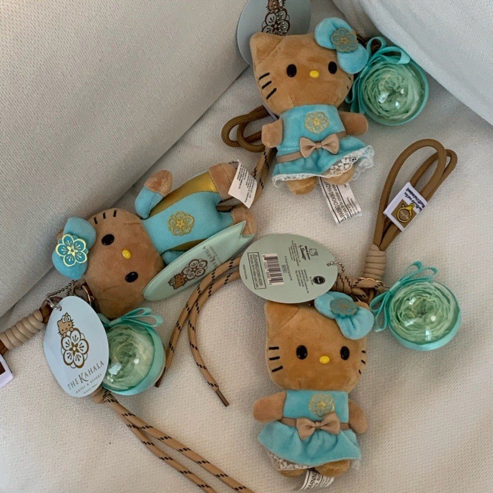 블랙 가죽 키티 키체인 일반 버전