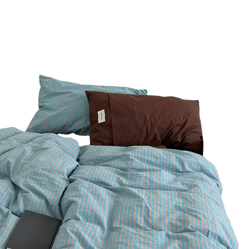 Minimalist Pure Cotton Four-piece Bedding Set For All Seasons_voghion.com