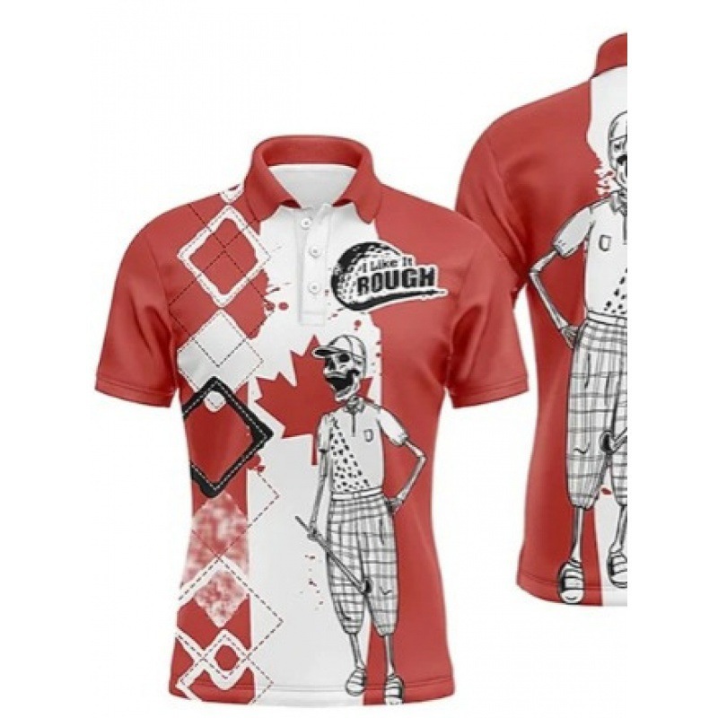 Pod2025 New Cross-Border Aliexpress Temu Xiyin 3D Printed Fashion Short-Sleeved Men's Polo Shirt in Stock