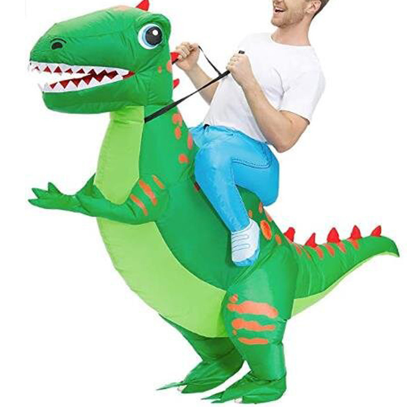 Diversión de dibujos animados Rana Muñeca Disfraz Extraña Dinosaurio Caminando Muñeca Animal Propósito Disfraz Humanoides Ropa Inflatable