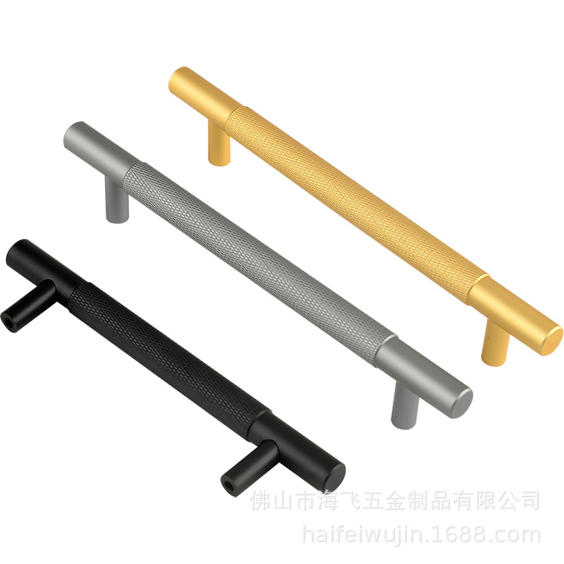 Top resistente mango de armario de cocina cajón puerta de armario tubo redondo de aluminio molido pequeño mango de 76 mm agujero de aleación de aluminio