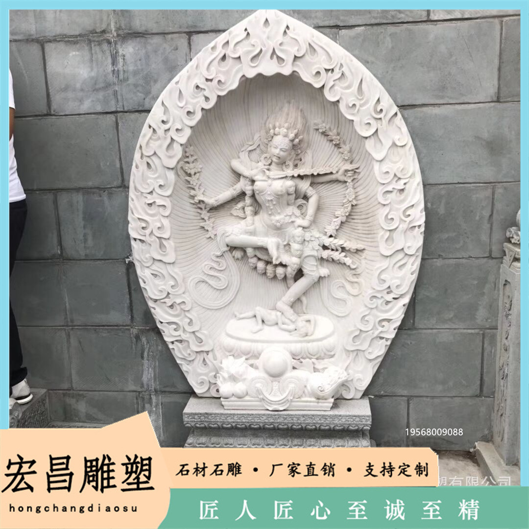 四川汉白玉浮雕大理石窗花墙面装饰镂空壁画干挂屏风别墅刻字挂件