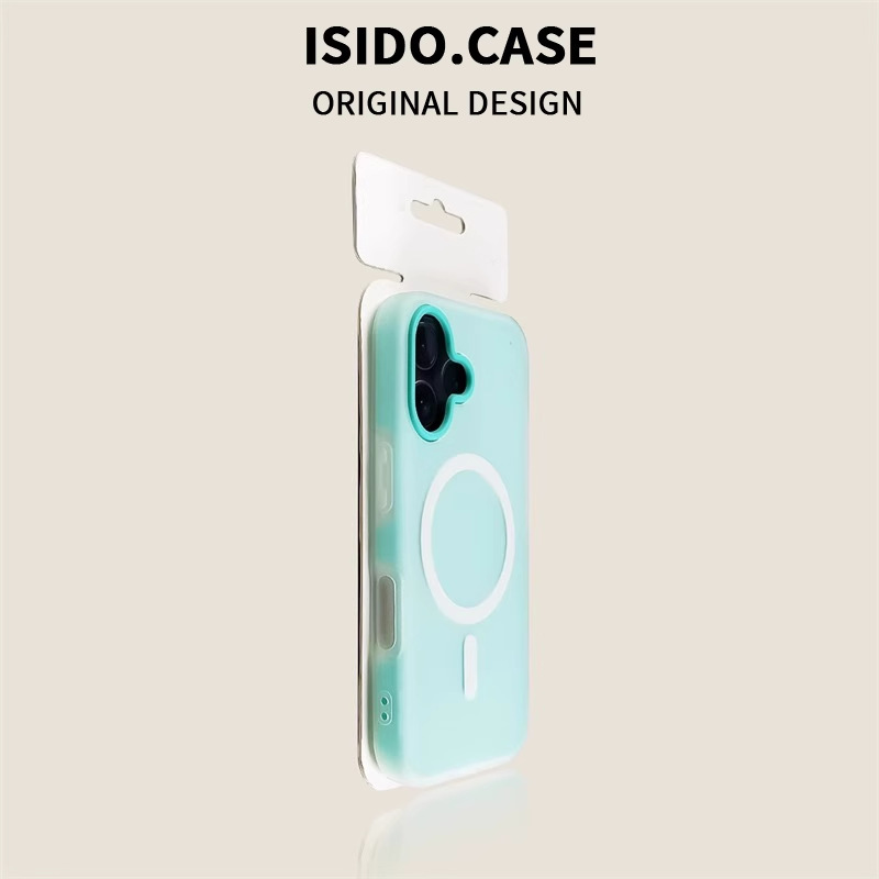 Piel exfoliante magnético IPhone16ProMax simple color sólido Apple 15pro funda para teléfono móvil adecuado para 12/13 suave