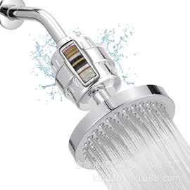 A跨境花洒过滤器套装 6寸顶喷带20级沐浴器净水器花洒滤水器