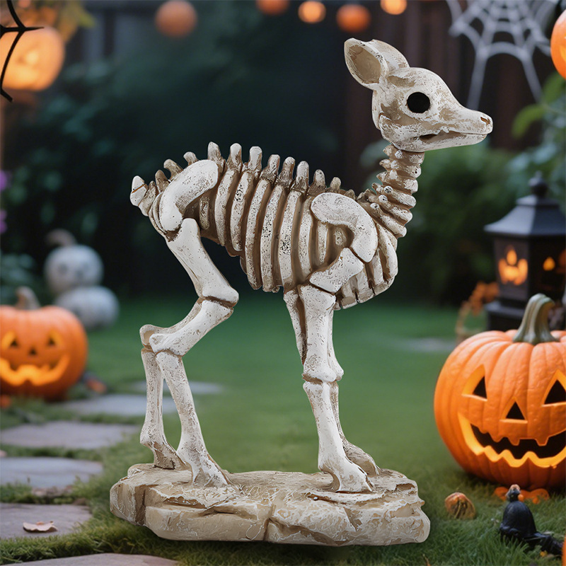  Hot-selling Animal Skull Skeleton Fawn Ornaments Halloween Home Desktop Holiday Decorations