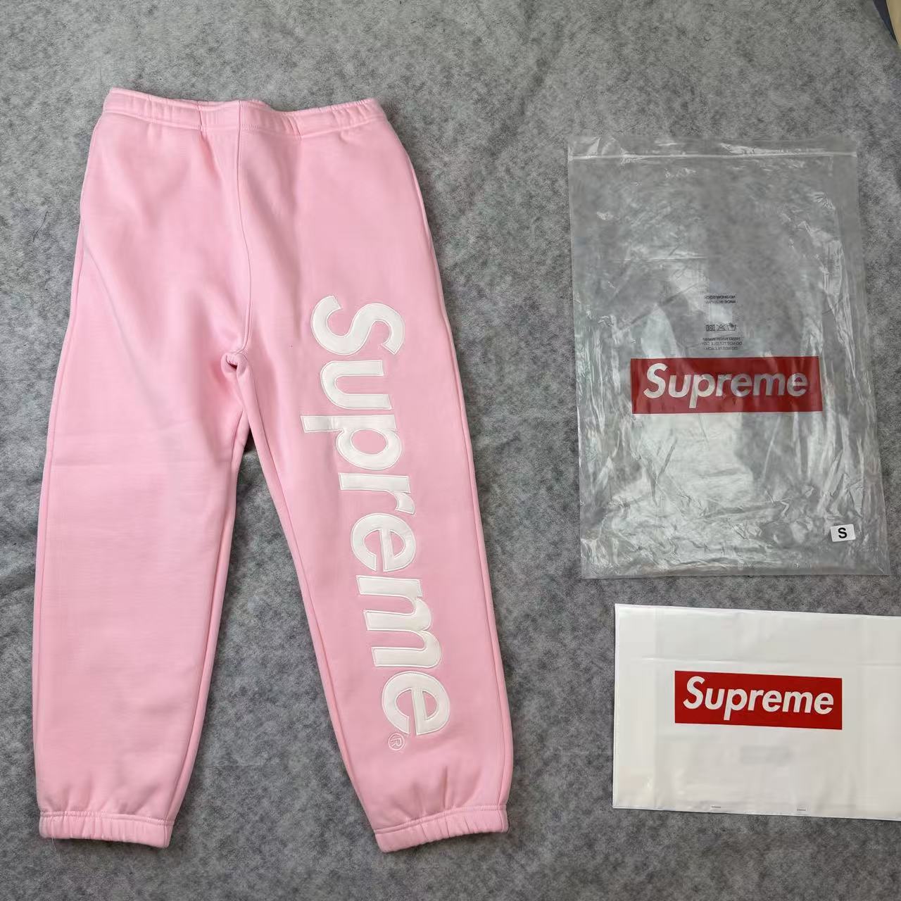 A309#classic big logo hooded sweatpants pink / S