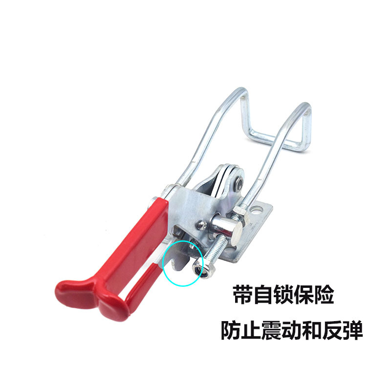 自锁快速夹具可调节搭扣锁紧扣门栓夹钳门闩式弯钩箱扣431压紧器-阿里巴巴