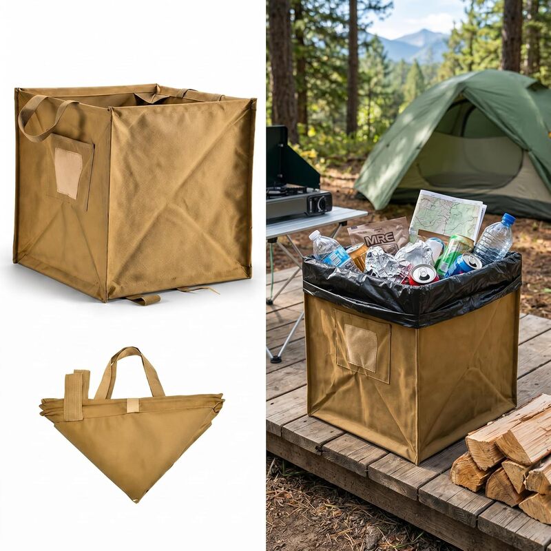 Outdoor Foldable Trash Can for Camping, Kitchen, Living Room, Plastic Bag Support Frame, Portable Trash Bin, Simple Storage Bin Outdoor Foldable Trash Can for Camping, Kitchen, Living Room, Plastic Bag Support Frame, Portable Trash Bin, Simple Storage Bin