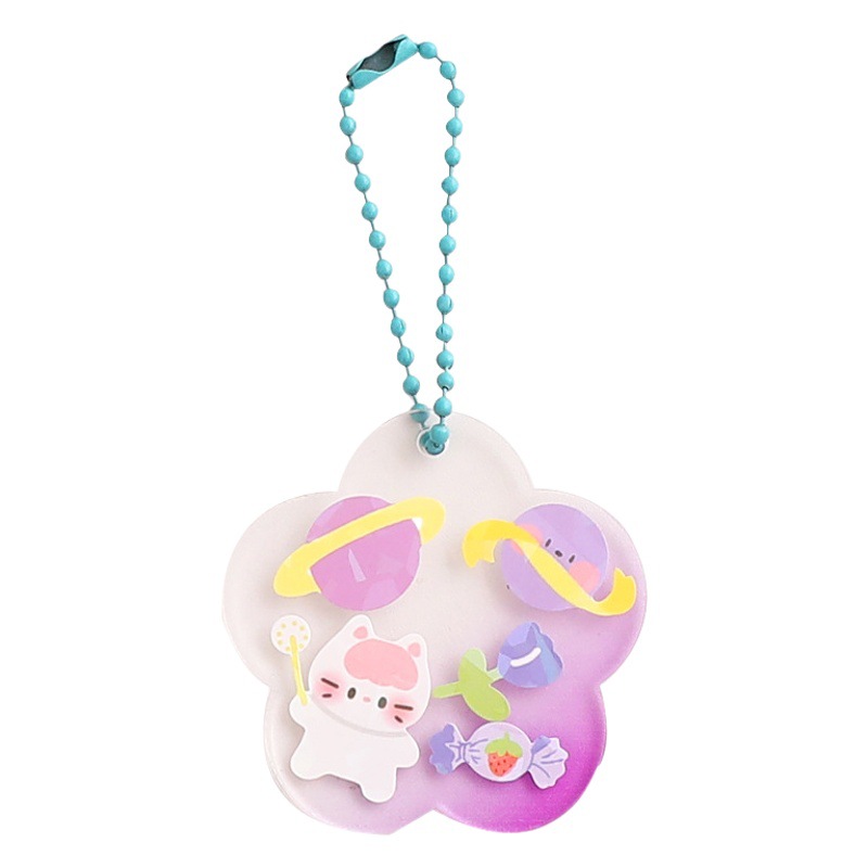 Gradiente transparente acrílico Goo tarjeta disco amor Goo placa llavero pequeña tarjeta decoración Goo tarjeta pegatina Decoración