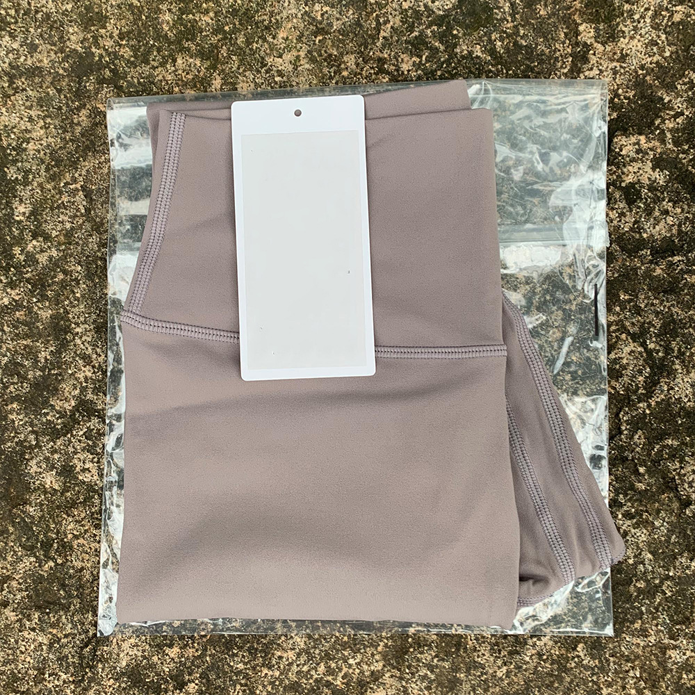 LULU ヨガパンツ 両面起毛 スリムフィット ヌード ハイウエスト スポーツパンツ 高弾性 桃尻 吸湿通気性 9点パンツ