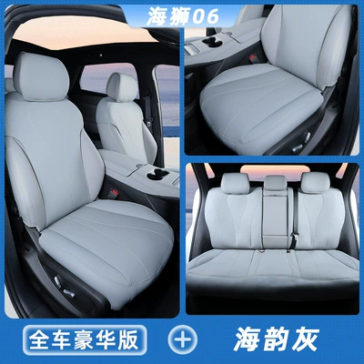 Hiace 06Dmi/Ev Seat Cushions, Full-Cover | Modelə uyğun (Original) oturacaq örtükləri - sea-rhyme-gray-full-car-set-byd-hiace-06-new-energy-dmi