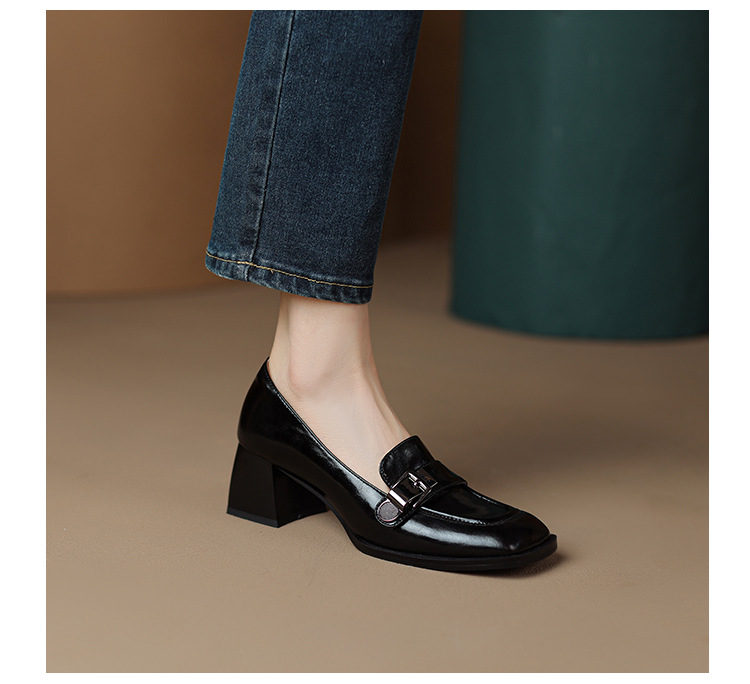 CHIKO Candelas Square Toe Block Heels Loafers Shoes