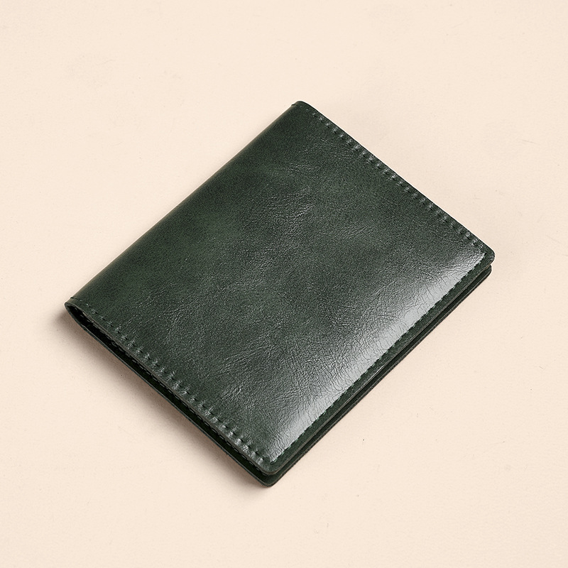 Bolsa de tarjetas de mujer super delgada y pequeña tarjeta bancaria cartera pequeña cartera de tarjetas de conducir de cuero anti-magnetismo para hombres