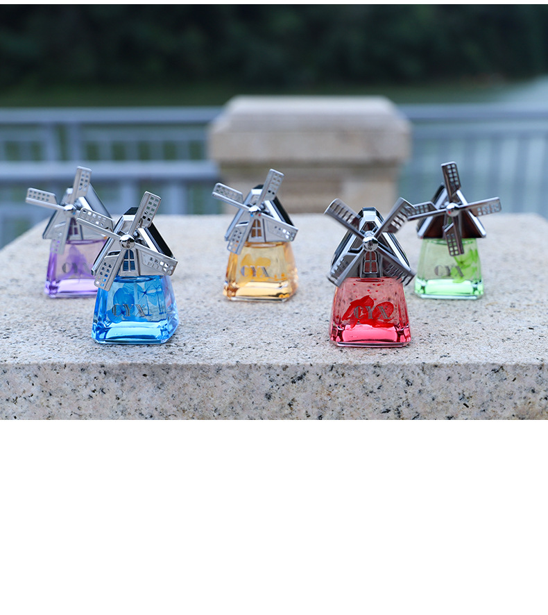 Car perfume car aromatherapy car odor removal fragrance lasting light fragrance solar windmill ornaments power windmill