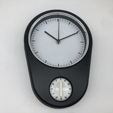 简约风格挂钟金属墙钟流家用厨房钟带机械计时器钟表