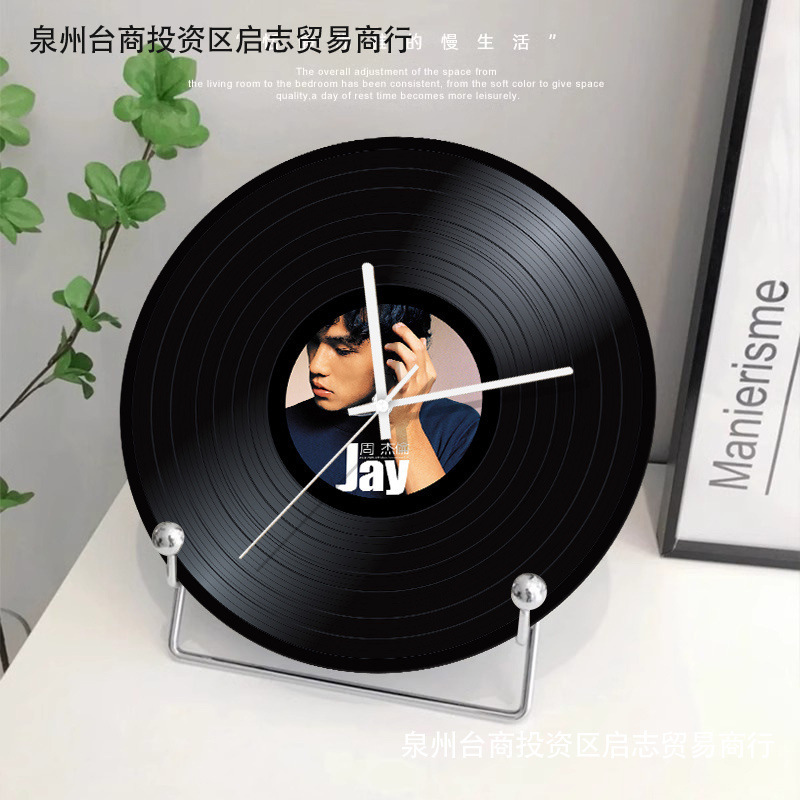 Reloj de escritorio retro decoración de alta calidad de disco de vinilo DIY personalidad chatter nuevo estilo de cumpleaños