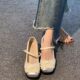Fairy Style French Style Thick Heeled Toe Sandals Women's Small Size Matching Skirt Summer New Style Small Gentle Mary Jane Shoes