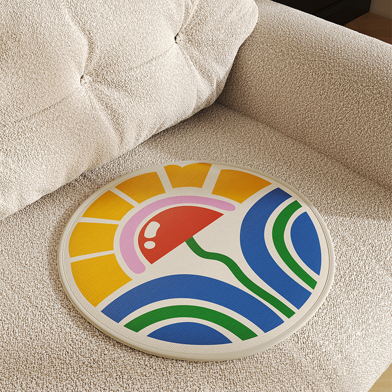 Cojín de enfriamiento transpirable de verano de seda de hielo Cojín de silla sedentaria de oficina Cojín de verano Cojín de asiento trasero Cojín de sofá image 10