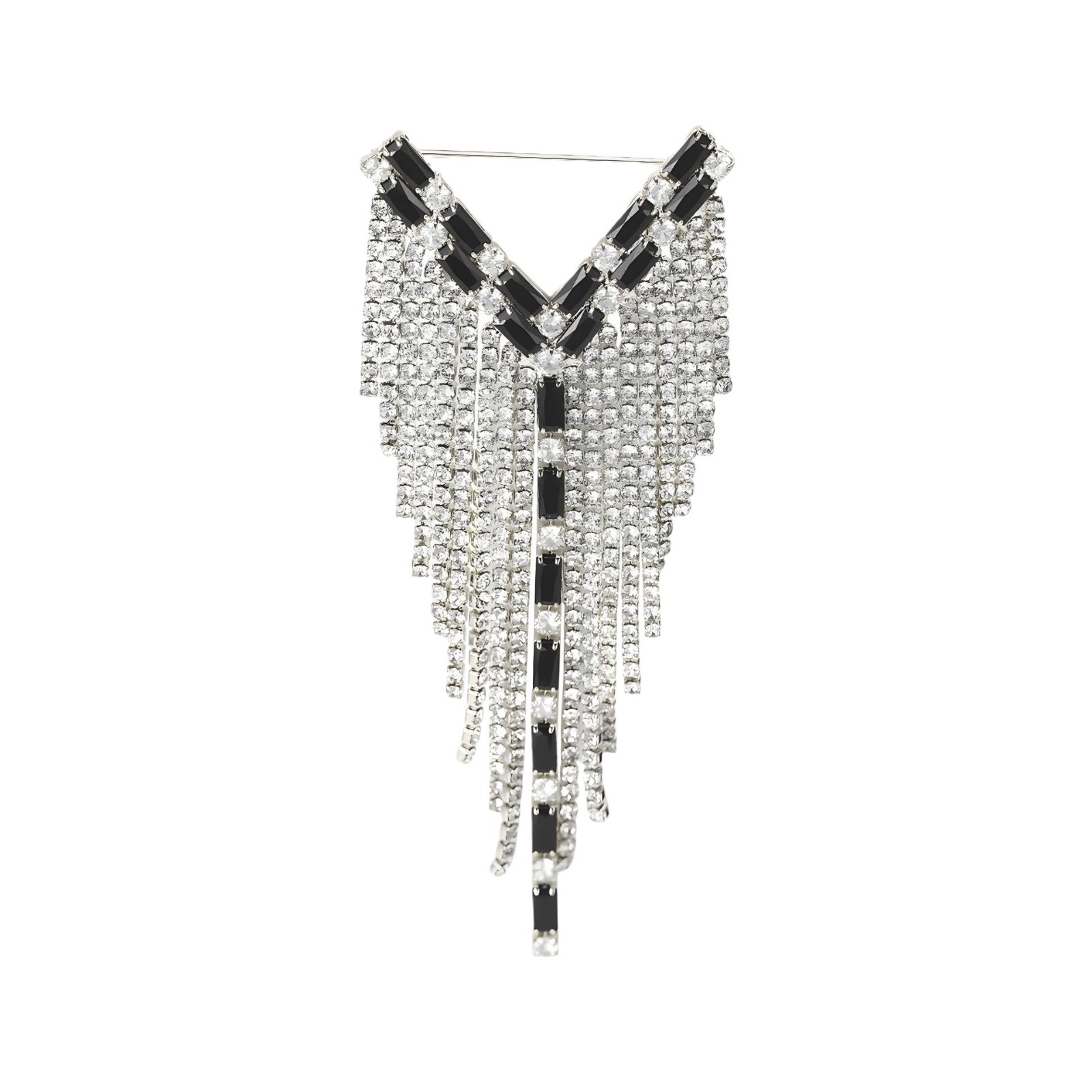 Broche de borlas con cristal brillante broche de lujo para mujer_voghion.com