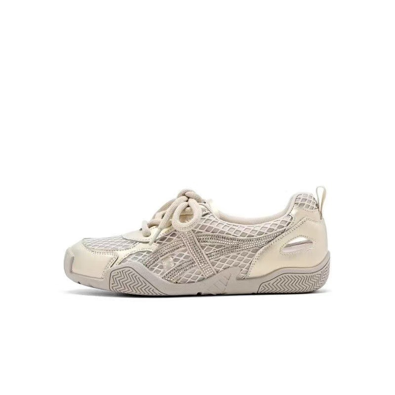 Coreano ins-wind Gump zapatos de mujer de verano malla transpirable hueco plano suave no se cansa pies ligeros zapatos casuales