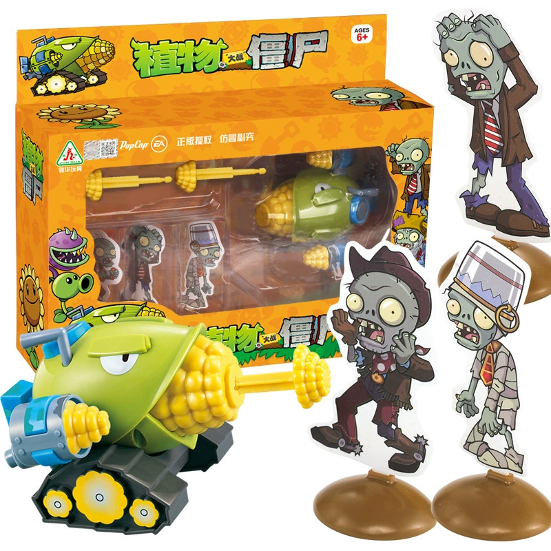 Воин, настоящий Plants vs. Zombies, большой игрушка, машина, минифигура, набор, подарочная коробка, можно запускать