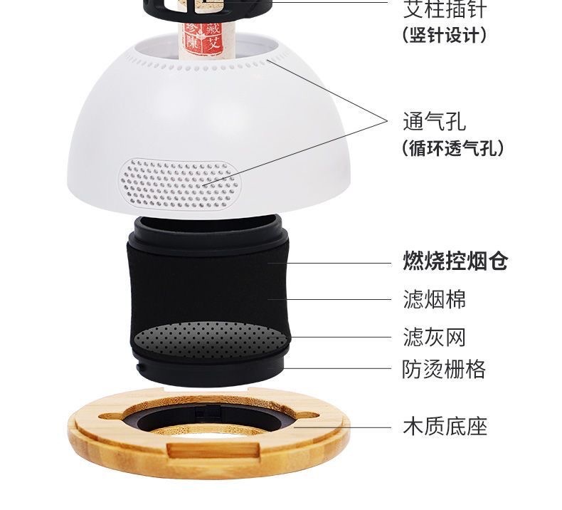 Children Moxibustion Box Portable Belly Warming Moxa Burner with 30 Moxa Sticks for Home Use specifications