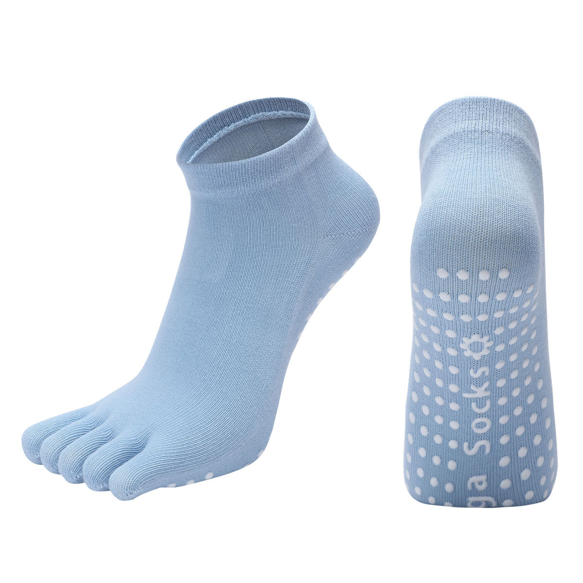 [Artículo Popular] Calcetines de Yoga de Cinco Dedos para Mujer con Agarre Antideslizante para Danza, Aeróbicos, Deportes, Fitness, Pilates Profesional y Meditación