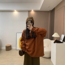 博主推荐慵懒风复古v领针织衫毛衣套头宽松大版上衣秋冬新款女装