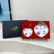 跨境外贸2026新款时尚桃心印花单肩包欧美bags卡通图案斜挎桃心包