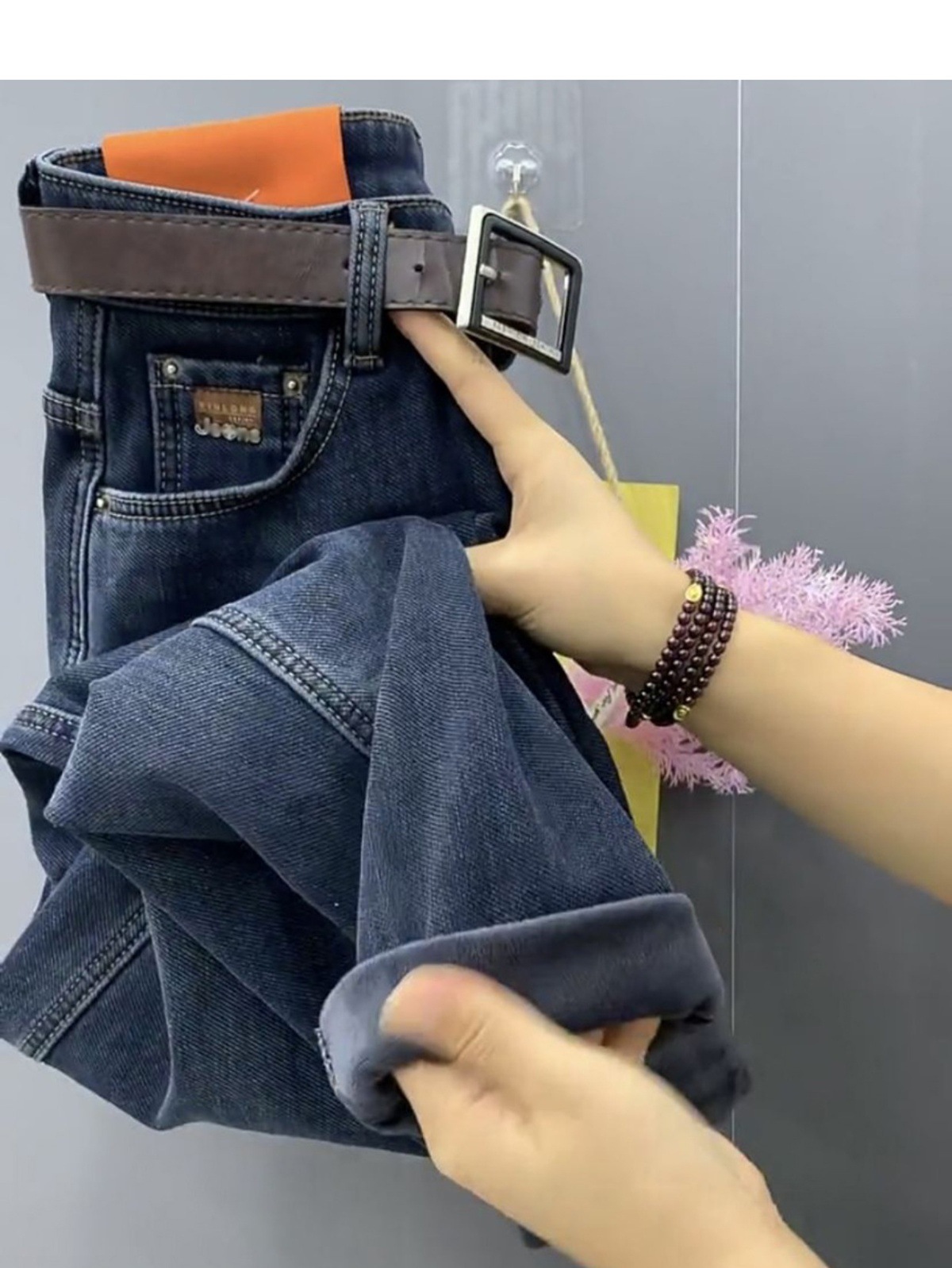 plus Size Fleece Lined Straight Leg Jeans High Waisted Slimming Cropped Dad Style Harem Pants for Women Autumn Winter Casual Fashion_voghion.com