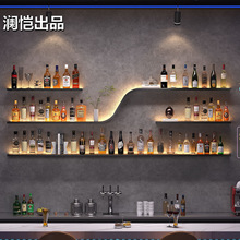 吧台墙上酒吧酒架壁挂壁挂式挂墙展示架创意餐厅铁艺置物架红酒