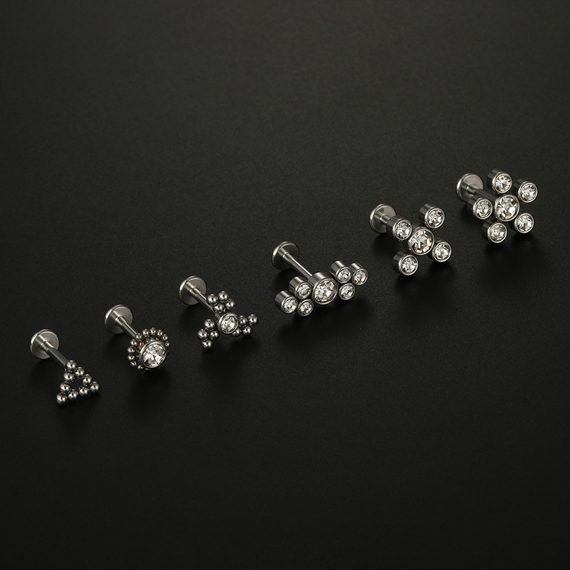 Fashion Geometric Stainless Steel Plating lip stud 1 Piece