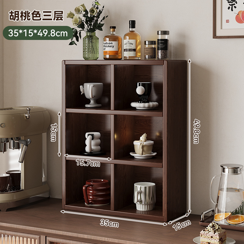 Estantes de madera sólida estantes de escritorio estantes de almacenamiento estilo medieval dormitorio contra la pared caja de almacenamiento de cosméticos gabinete de exhibición gabinete de almacenamiento