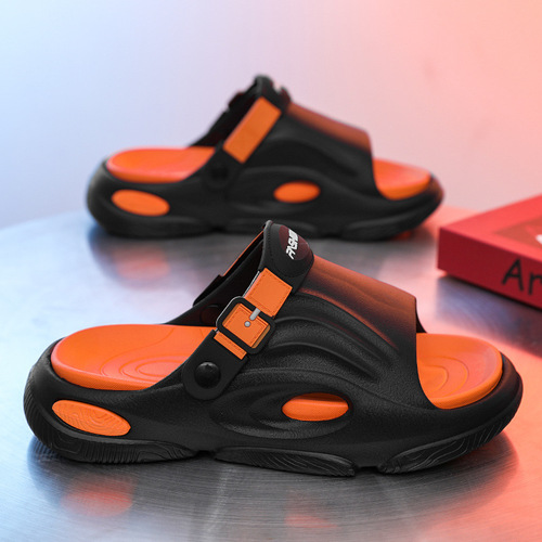 2024 Versatile Men's Fashion Summer Trend Thick Sole Non-Slip Outdoor Hot Pot Couple's Personal Double-Use Slippers