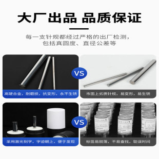 ✅ Tungsten Steel Needle Gauge High-Precision Carbide Needle Gauge 1-50mm Pass-Fail Gauge Pin Gauge Pin-Type Plug Gauge Set Needle