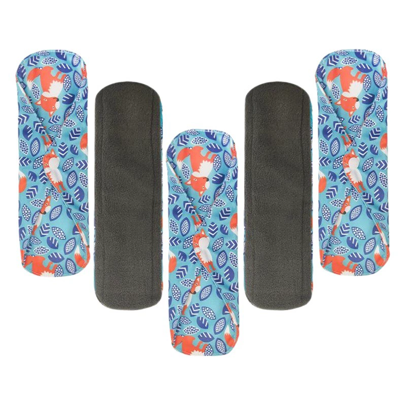 Моющаяся гигиеническая прокладка для ухода из бамбукового угля, физиологический период, размер M, материнская гигиеническая прокладка, можно использовать повторно