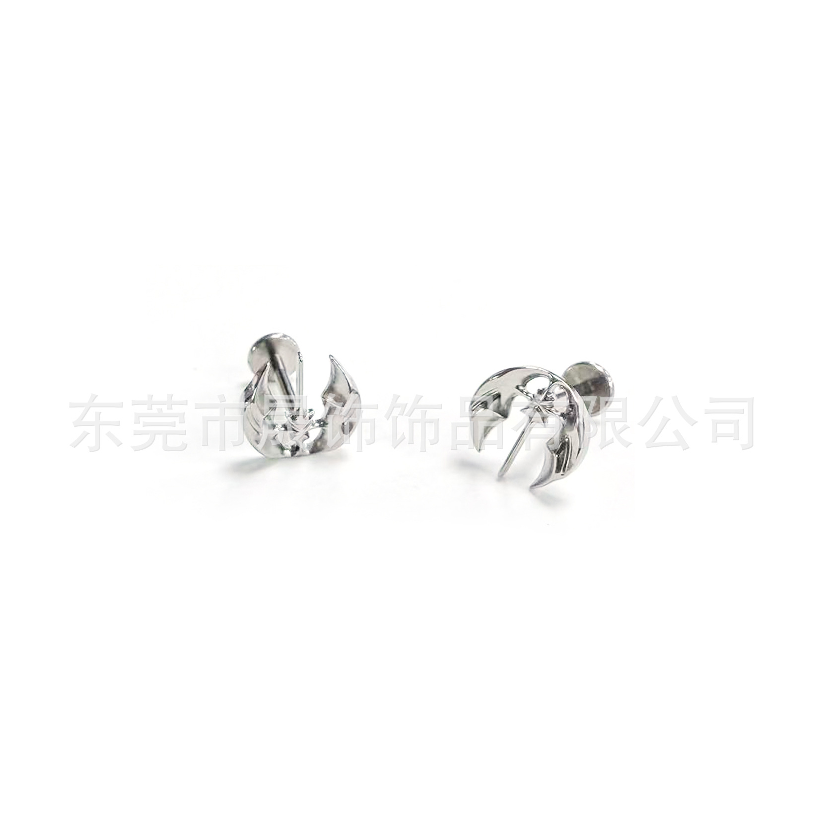 F136 Titanium Alloy 天使之翼 Ear Stud 精雕弧面0.9牙 Helix Cartilage Stud G23 Titanium Internal Thread Piercing Jewelry
