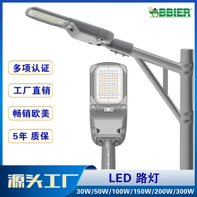 led路灯户外防水新农村超亮灯头家用电线杆50W100W路灯道路灯头