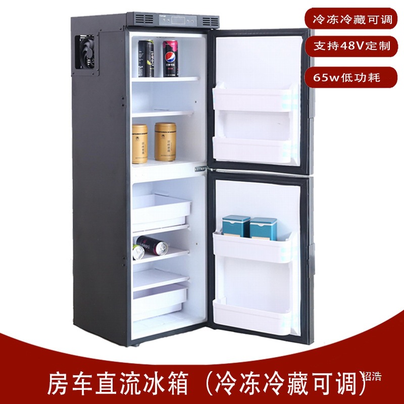 Rv Refrigerator 12/24V48V Dc Fully Refrigerated Mode Adjustable Large Size Double Door Ice