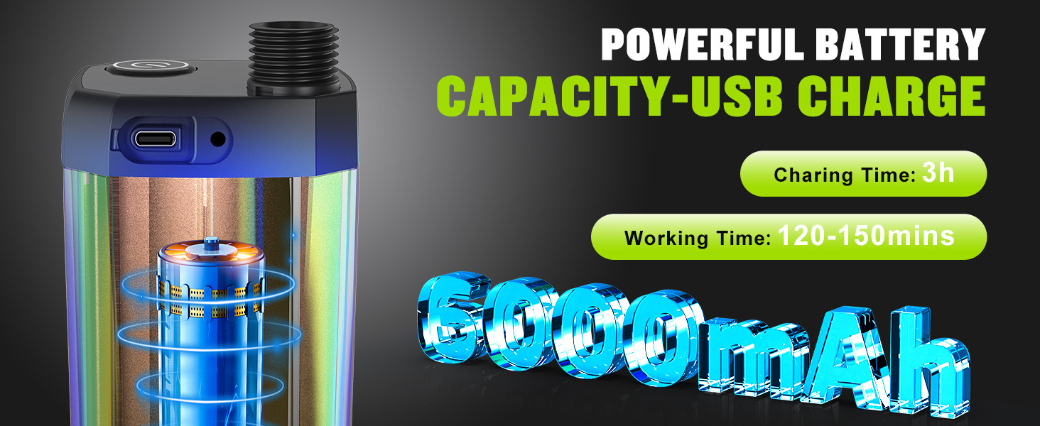 Tragbare Campingdusche mit 15-stufigem Filter, wiederaufladbarer 6000-mAh-Duschpumpe, 3+1-Strahl-Außendusche_voghion.com