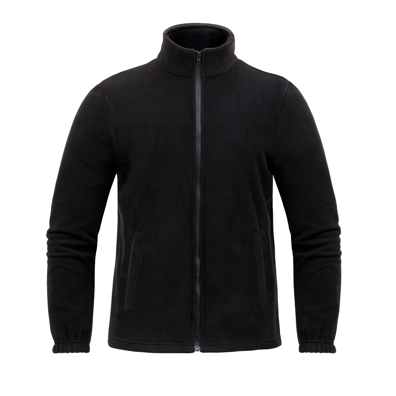 Men's Warm Casual Stand Collar Cross-Border Zipper Jacket Knitted Polar Fleece Jacket