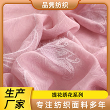 爆款提花绣花时尚柔软女装衬衫童装连衣裙舞台服网纱绣花面料布料