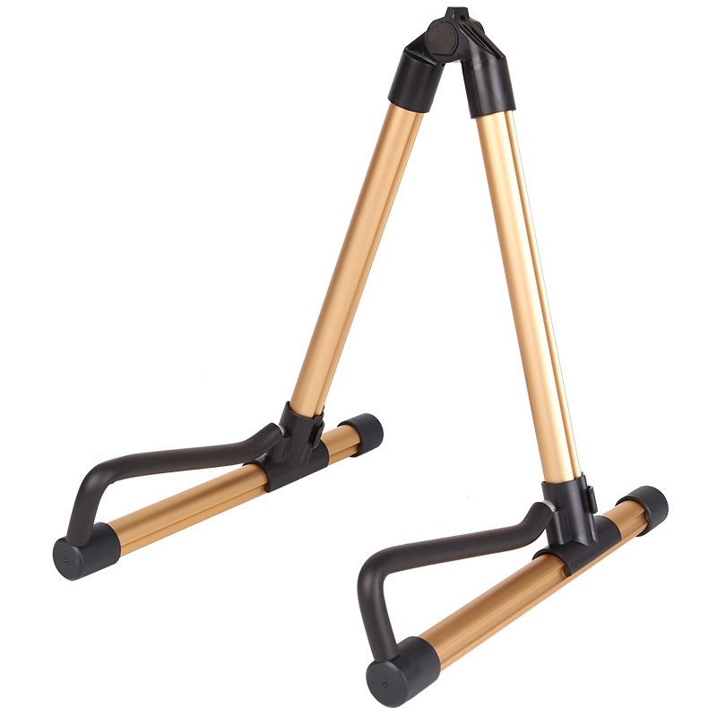 Soporte de guitarra acústica folk de aleación de aluminio Soporte de guitarra eléctrica de guitarra clásica Soporte de bajo portátil vertical plegable Soporte de piano Zhongruan