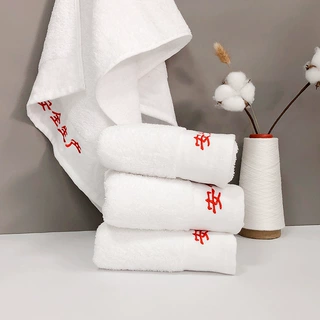 煤矿专用劳保毛巾批发 白色刺绣纯棉毛巾员工福利毛巾logo定制