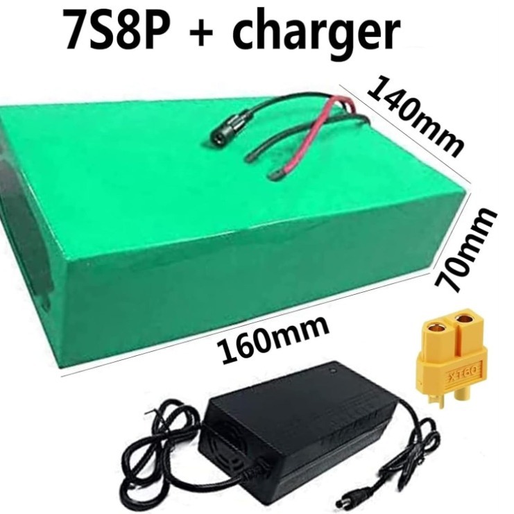 24V 7S8P 24Ah 18650锂离子电池组 适用电动自行车滑板车